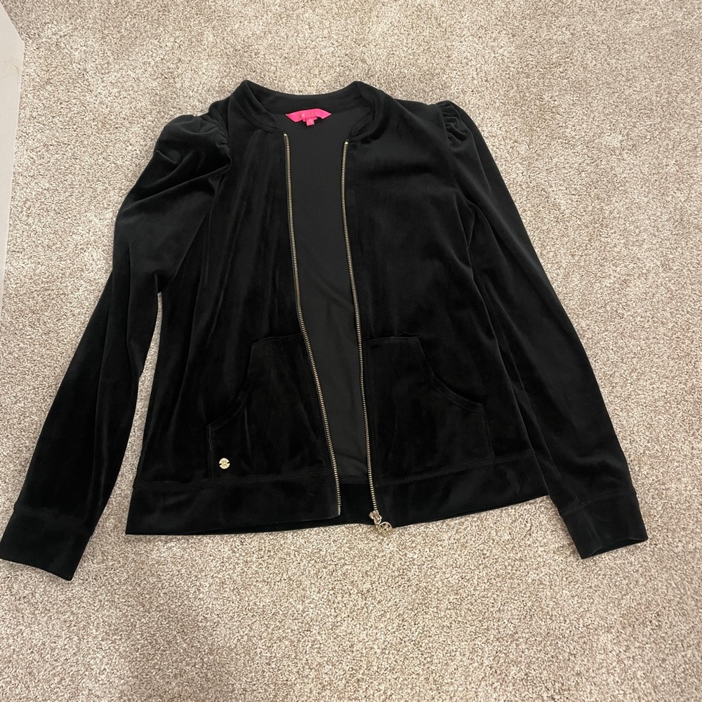 Lily Pulitzer Velvet Full Zip Jacket